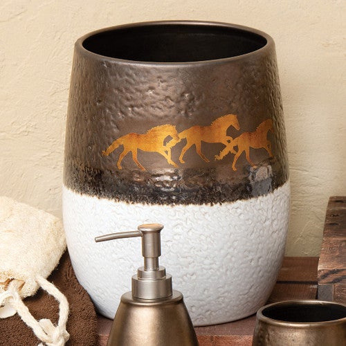 Wild Spirits Ceramic Waste Basket