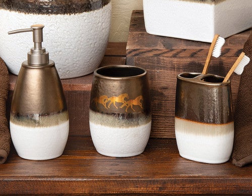 Wild Spirits Ceramic 3 Piece Bath Set
