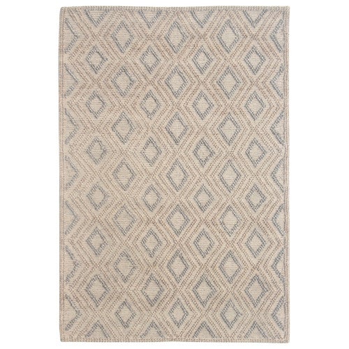 Gray Sand Diamonds Rug - 6 x 9