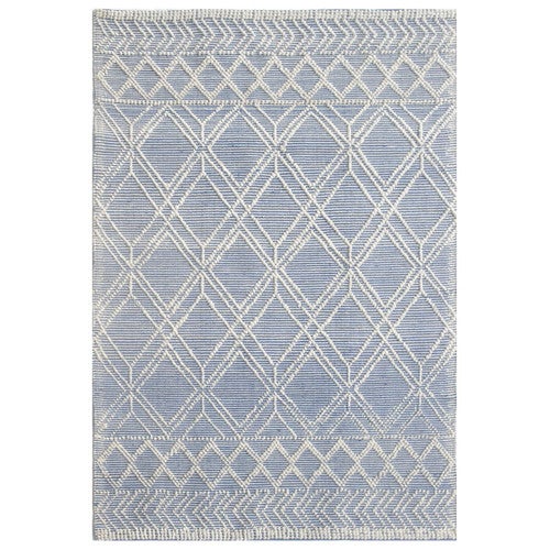Blue Interlaced Diamonds Rug - 8 x 11