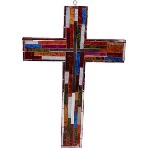 Tiled Glass Wall Cross