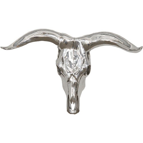 Polished Pewter Cow Skull