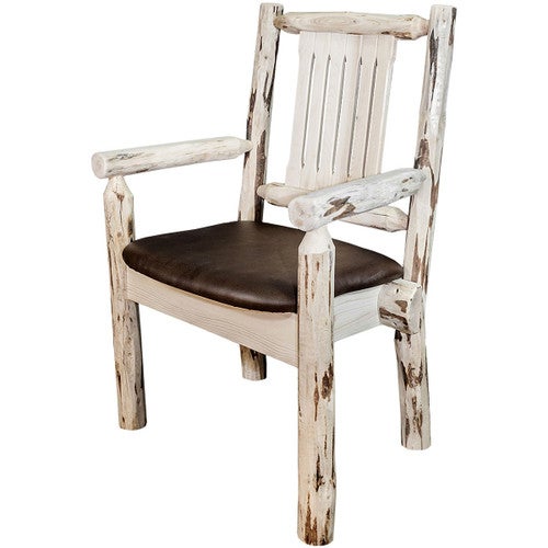 Asheville Captain's Chair - Saddle Upholstery
