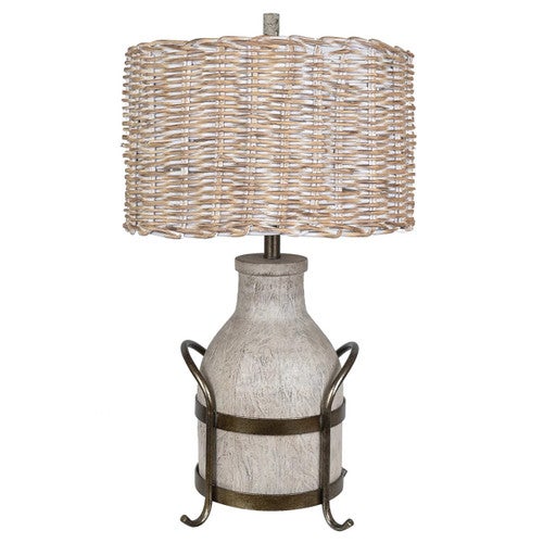 Wicker Ranch Table Lamp