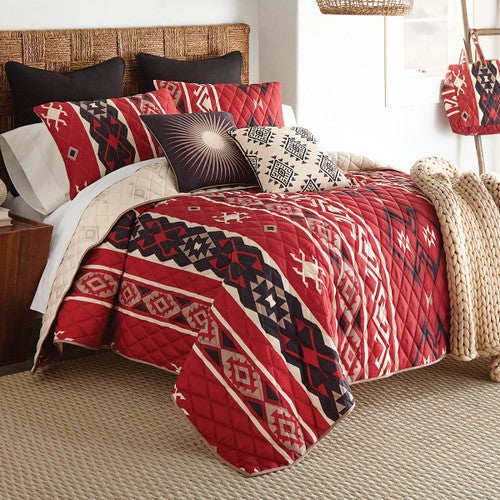 Crimson Canyon Quilt Bed Set - Queen