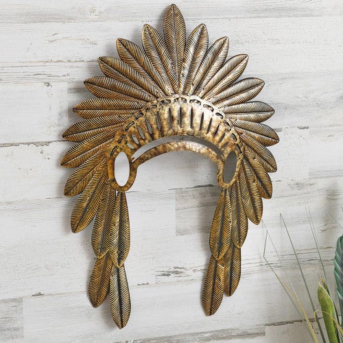 Gilded Headdress Metal Wall Art - SALE