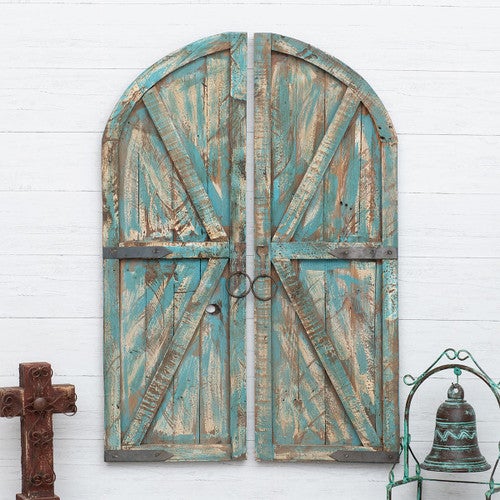 Turquoise Barn Door Wall Art