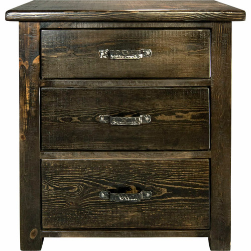Lima Sawn 3 Drawer Chest with Iron