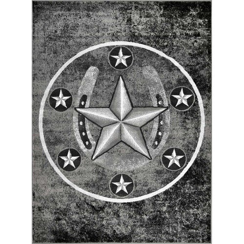 Lonestar Ranch Gray Rug - 8 x 10