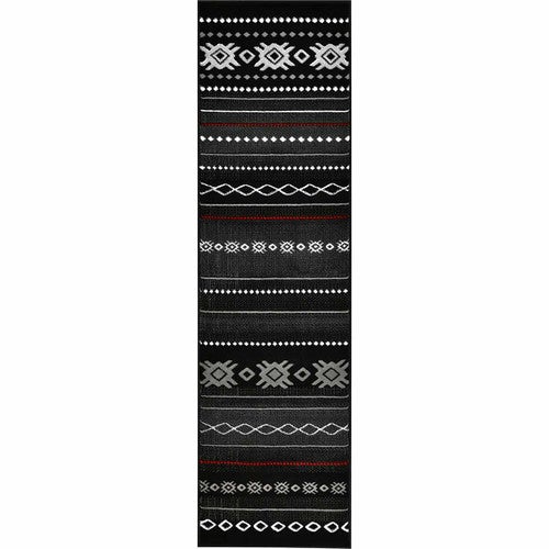Mexicali Black Rug - 2 x 7