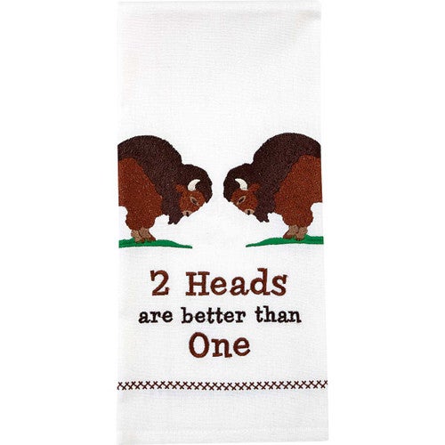 Two Heads Decorative Dishtowel - Set of 2