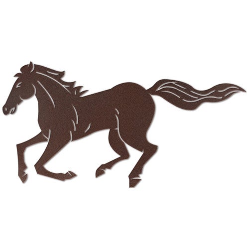 Mustang Run Metal Wall Art