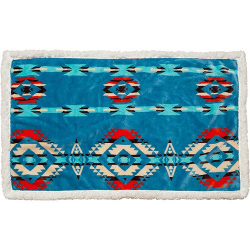 Turquoise Sky Sherpa Dog Blanket - Small