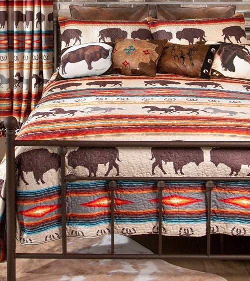 Southwest Plains Quilt Bed Set - Queen