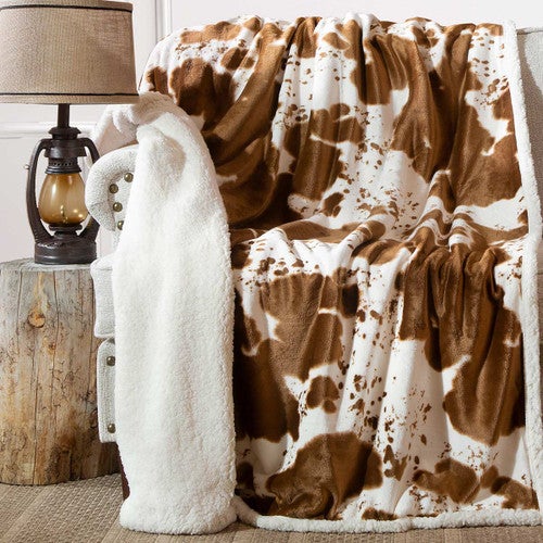 Hair on Hide Sherpa Throw