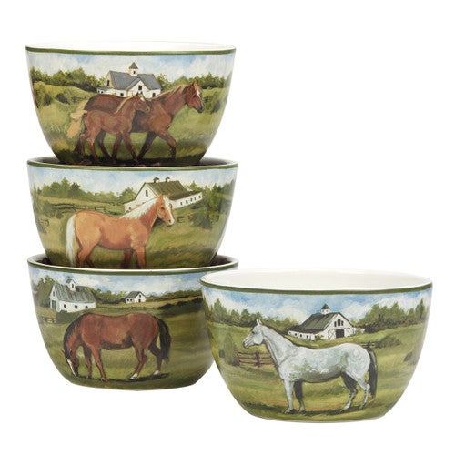 Horse Farm Ice cream Bowls - Set of 4