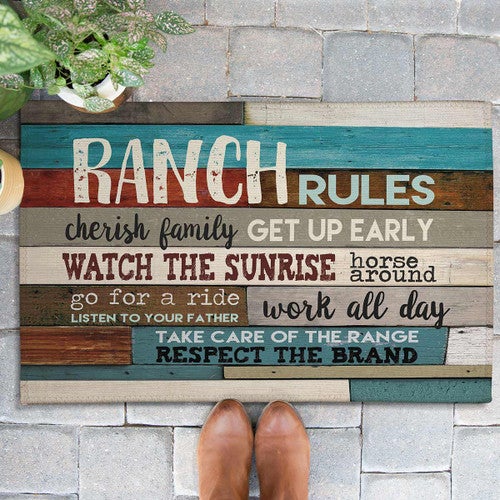 Southwest Ranch Rules Outdoor Rugs