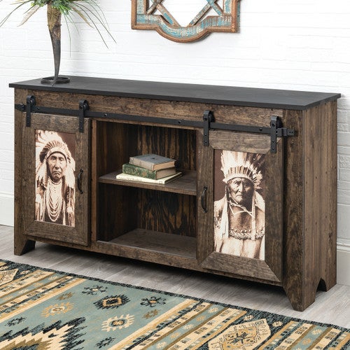 Native Chiefs Barn Door Console Table
