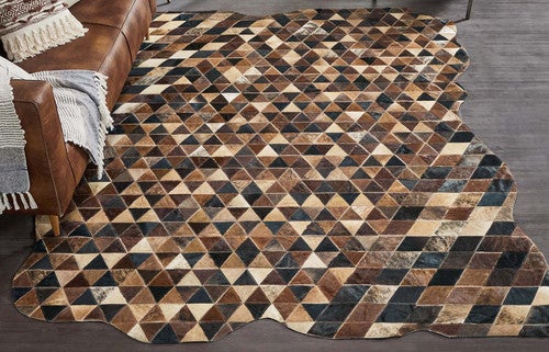 Cowhide Mosaic Rugs - Brown