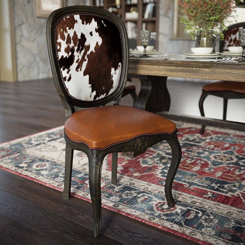Cowhide Accent Dining Chair