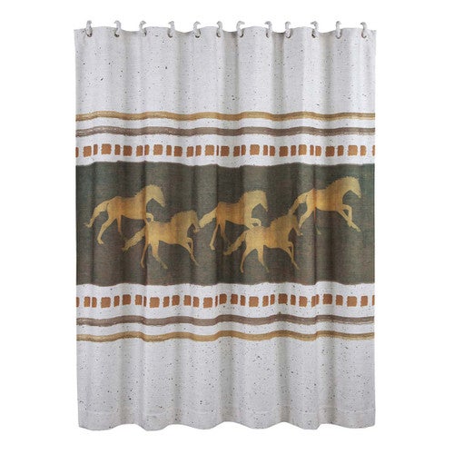 Rustic Horse Shower Curtain