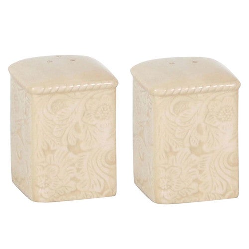 Savannah Ceramic Salt & Pepper Shakers - Cream