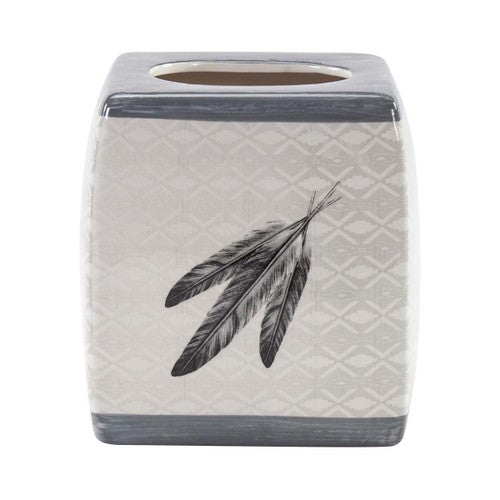 Feathered Elegance Tissue Box Holder