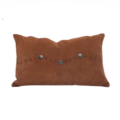 Silver Stud Western Lumbar Pillow - Tobacco