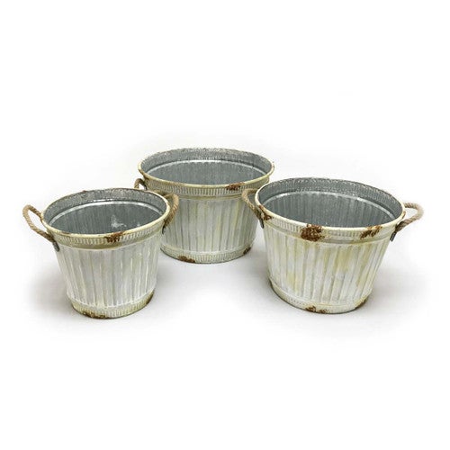 Distressed Planters - Set of 3
