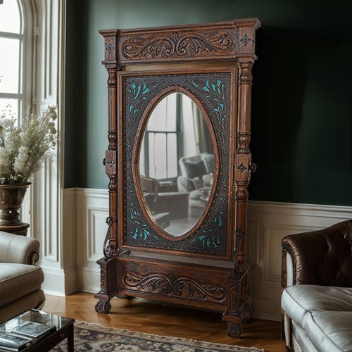 Turquoise Reflections Mirror