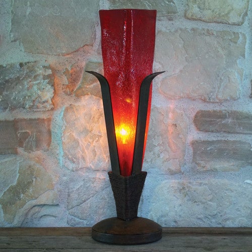 Cracked Glow Accent Lamp - Red