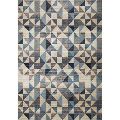Blue & Gray Geometric Rug Collection