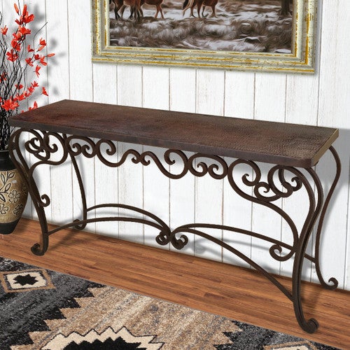 Laredo Copper Sofa Table - 60 Inch