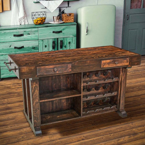 Abilene Rustic Kitchen Island