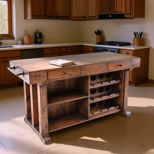 Abilene Rustic Kitchen Island