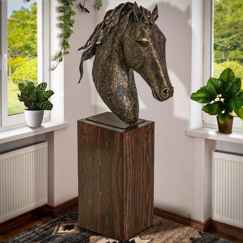 Mustang Head Sculpture