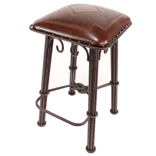 Antique Brown Diamondback Barstool