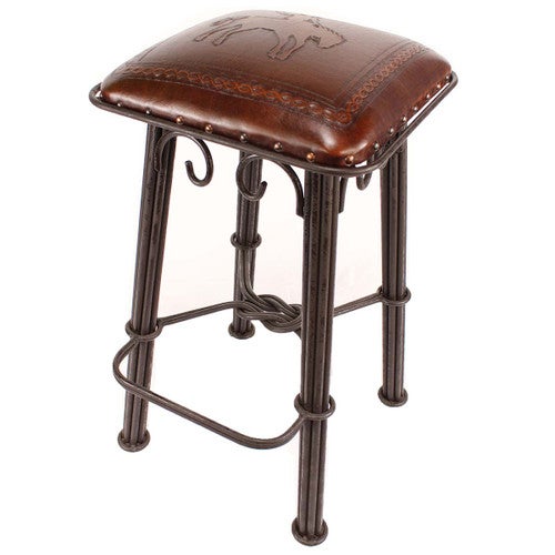 Antique Brown Bronco Barstool