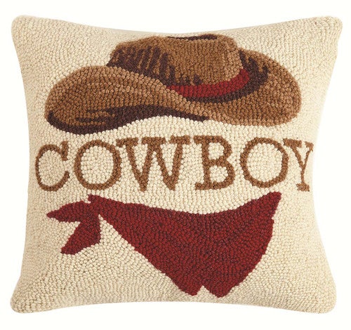 Rancher Hooked Pillow