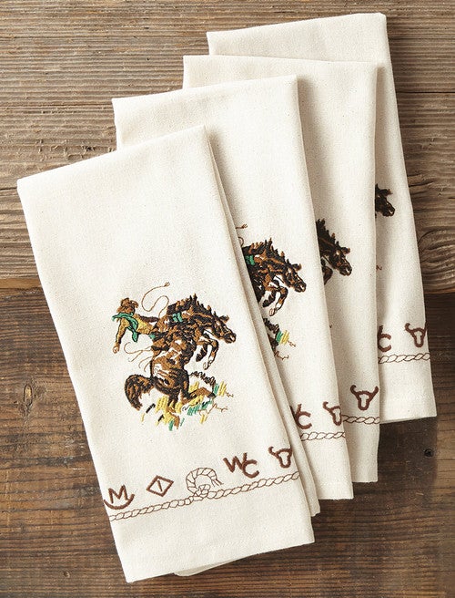 Bronco Buster Kitchen Towels - Set of 4