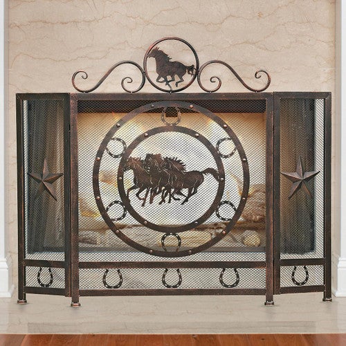 Mustang Freedom Fireplace Screen - OUT OF STOCK
