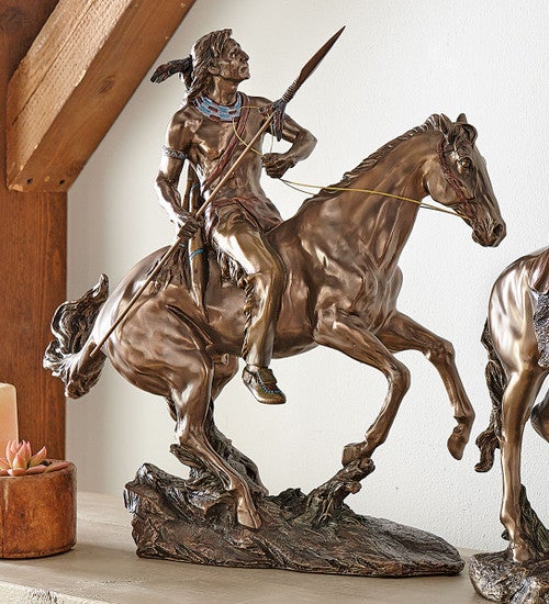 Native Warrior Sculpture