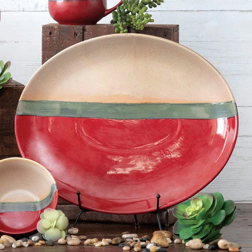 Desert Horizon Ceramic Serving Platter - OVERSTOCK