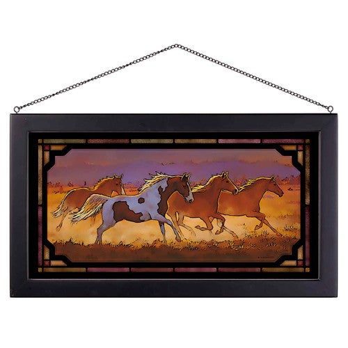 Sun Glow Stampede Stained Glass Art
