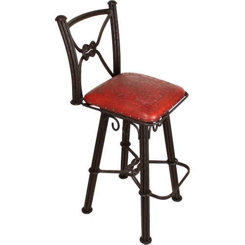 Coronado Swivel Barstool - Colonial Red