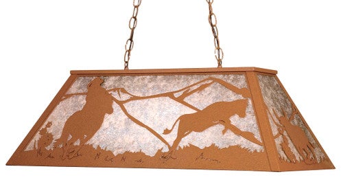 Cattle Roundup Oblong Pendant Light