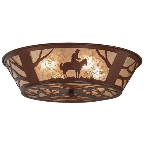 Western Cowboy Flush Mount Ceiling Light