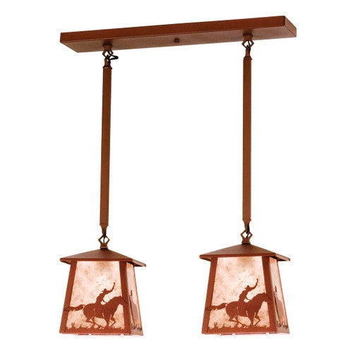 Cattle Roundup 2-Light Island Pendant
