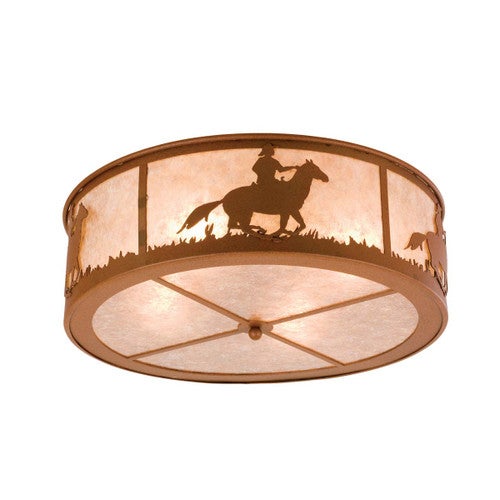 Lone Cowboy Flush Mount Ceiling Light