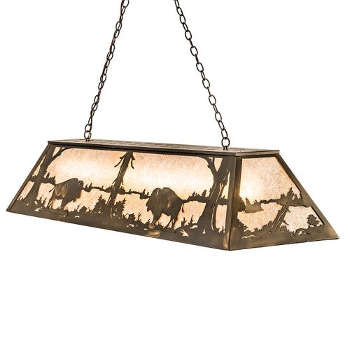 Two Buffalo Oblong Pendant Light